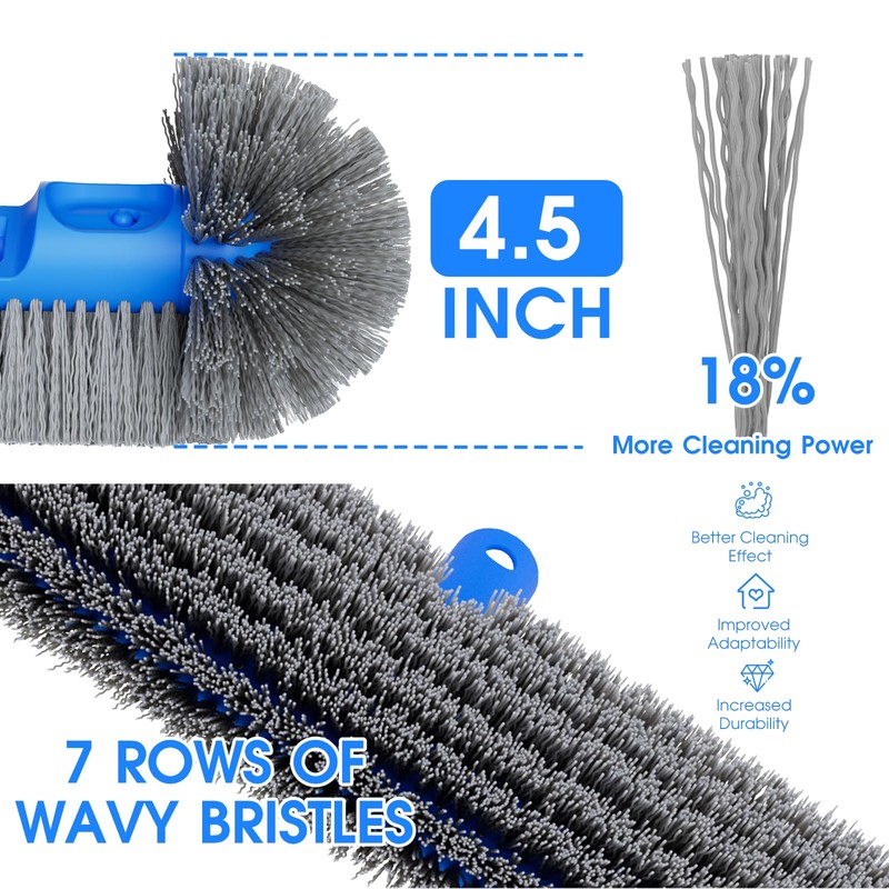 TidyMister 3-in-1 Pool Cleaning Kit Full Set - 18in Rounded