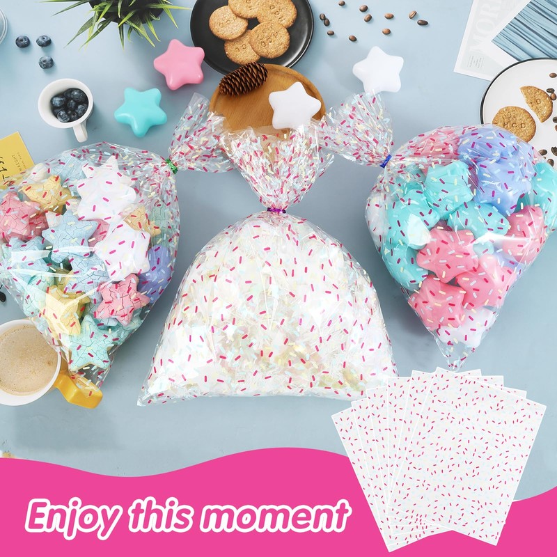 Docvania Cello Cellophane Treat Bags- 11 × 14 50 PCS