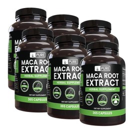 Pure Maca Root Extract Capsules PURE ORIGINAL INGREDIENTS Maca Root, 6 Count, 365 Tablets / 퓨어 마카 루트 추출물 캡슐 PURE ORIGINAL INGREDIENTS Maca Root, 6개, 365정