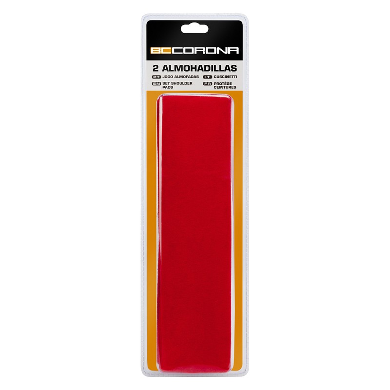 BC Corona INT50003 Velour Pads, Red, Set of 2