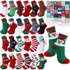 Mumucove 24 Pairs Christmas Fuzzy Socks Advent Calendar 2024 Unisex