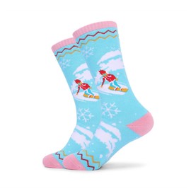 Kids Ski Socks, Childrens Ski Socks Long Kids Thermal Ski Socks Kids Winter Warm Socks Kids Snowboard Socks for Boys Girls Winter Skating Hiking (7-12 Years Old)