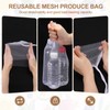 uxcell 100Pcs Reusable Produce Mesh Bags, 40cm Mesh Nylon Netting