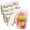 Zuvo Plastic Soup Containers with Lids - 32 OZ (24