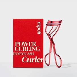 ESPOIR Power Curling Red Eyelash Curler - Rizador de Pestañas Rojo para Rizo Natural C-Curl Voluminoso, Duradero y Sin Pellizcos ​