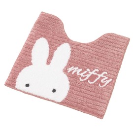 Senko 72656 Miffy Prima Miffy Toilet Mat, Approx. 22.8 x 23.6 inches (58 x 60 cm), Pink, Character Animal