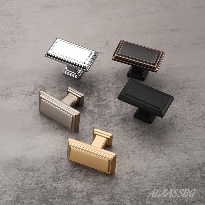 Alzassbg 15 Pack Matt Black Cabinet Knobs, 1.3 Inch(32mm) Kitchen
