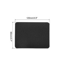 sourcing map 6Pcs Iron on Patches Fabric Repair Patches Iron-On Mending Fabric Black 4.9"x3.7" for Clothes Repair, Pants, Bags Hole Repairing and Decoration