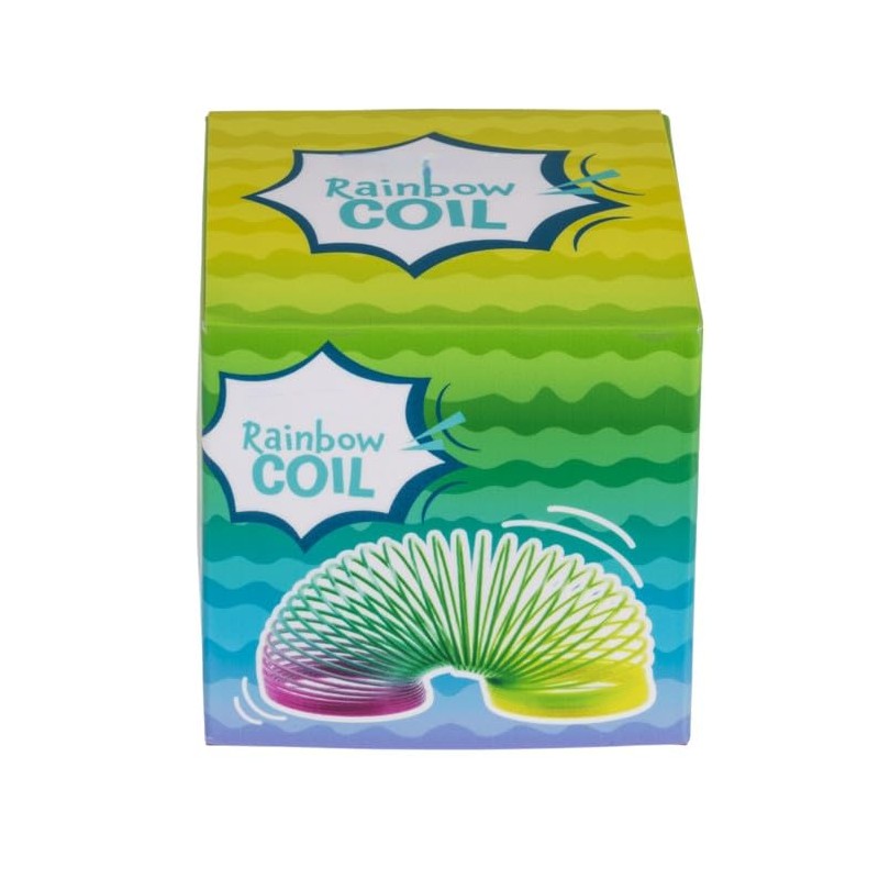 BLUECHOLON Regenbogen-Spirale, 6,5 cm, Kunststofffeder mit Farbverlauf, Geschenkset