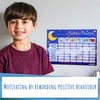Amonev Children's Magnetic Bedtime Routine Reward Chart. Magnetic Sticker Chart.