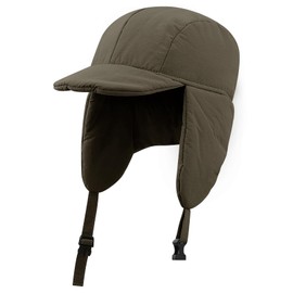 Clakllie - Sombrero impermeable para hombre y mujer, sombrero de invierno a prueba de viento con visera orejeras, gorra de Ushanka rusa, S-ddkp01-café, Talla única