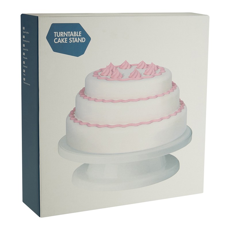 Premier Housewares 0806489 Rotating Cake Stand - White, 28 x