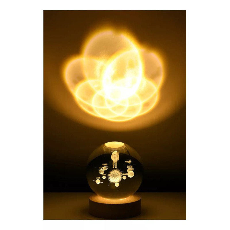 KH Lámparas De Escritorio Sistema Solar 3d Bola De Cristal