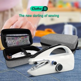 Sewing Kit:Sewing bliss in one box.Handheld sewing machine,beginner's sewing kit with storage,two power supply modes,portable mini sewing machine,Handheld Sewing Machine for Beginners.