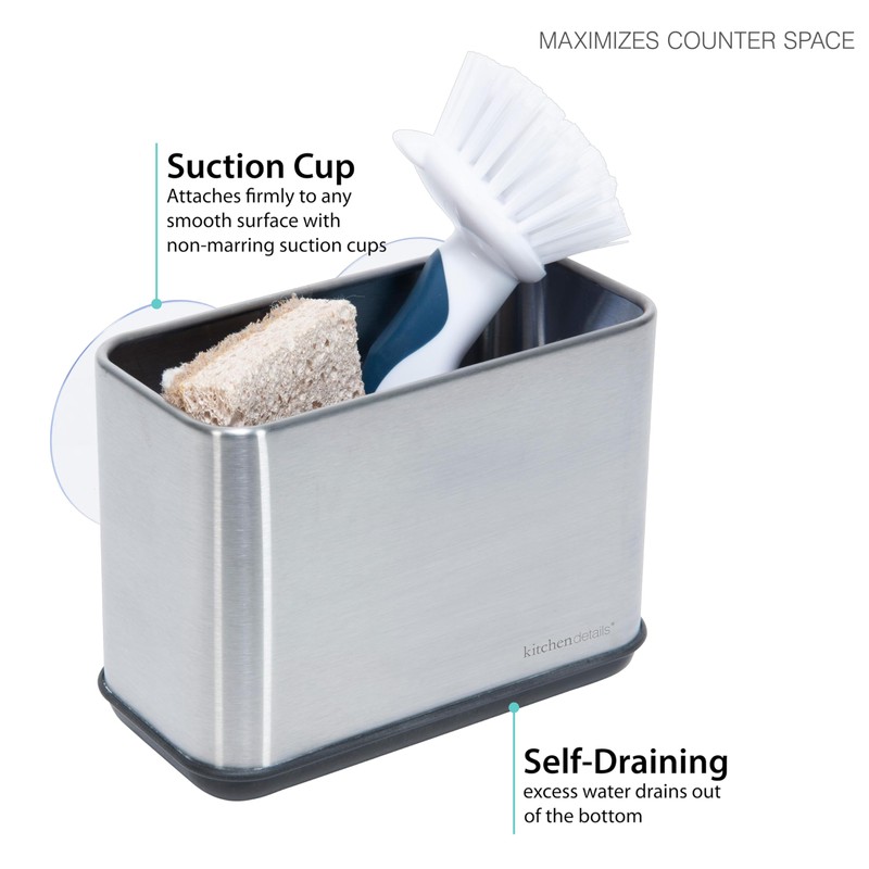 Kitchen Details Cup Sponge Holder/Basket, Space-Saving, Perfect for Kitchen or