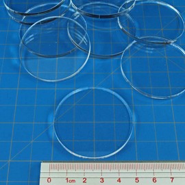 LITKO 3mm Clear Miniature Bases, Circular 50mm (10)