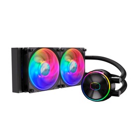 Cooler Master MLY-D24M-A23PZ-R1 FN1675 MasterLiquid PL240 Flux Simple Water Cooling CPU Cooler with ARGB