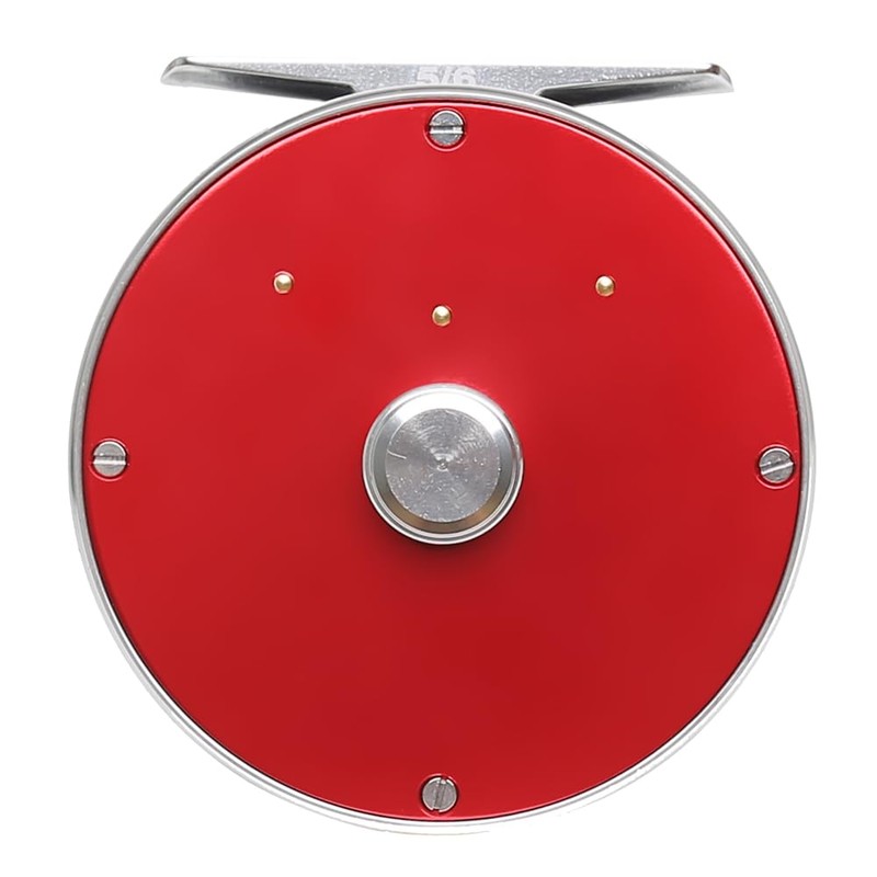 Vintage Classic Fly Fishing Reel,Right/Left Handle Position, Fly Reel (Red,