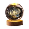 3D Solar System Large Crystal Ball Lamp with Base and