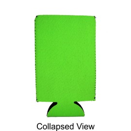 Camping Is In Tents 16 oz. Can Coolie (Bright Green)