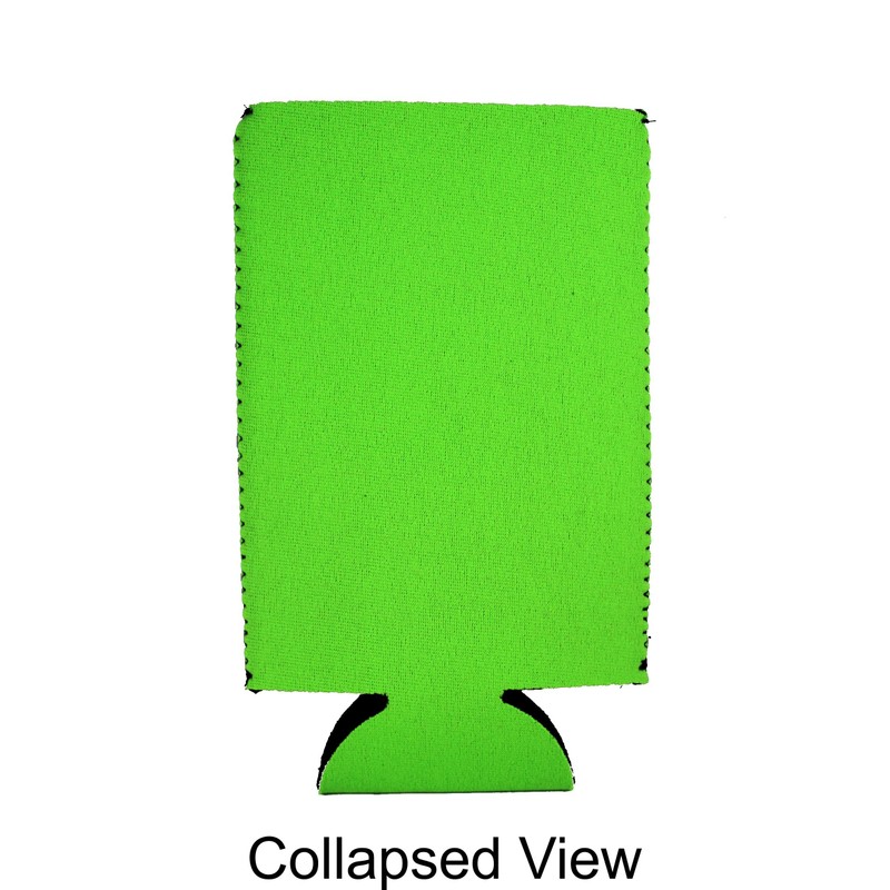 Camping Is In Tents 16 oz. Can Coolie (Bright Green)
