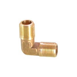 Threaded Brass Pipe 90 Degree Connectors, BSP Male Female Thread Hose Barb Elbow Fitting Coupler (1/8" x 1/8")