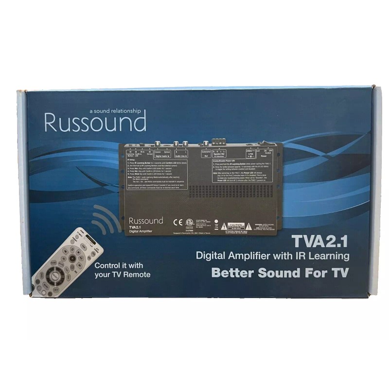 Russound TVA2.1 Slim-profile stereo TV Digital amplifier with IR Controller
