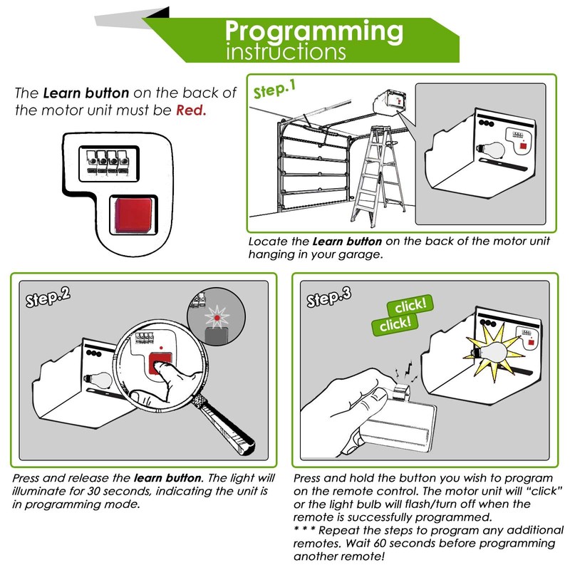 2 Garage Door Remotes for Liftmaster 973LM
