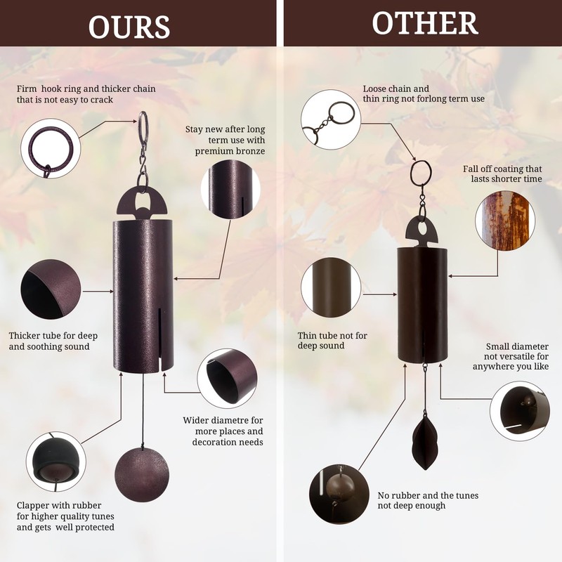 ASTARIN Wind Chimes for Outside Deep Tone Heroic Windbell Deep