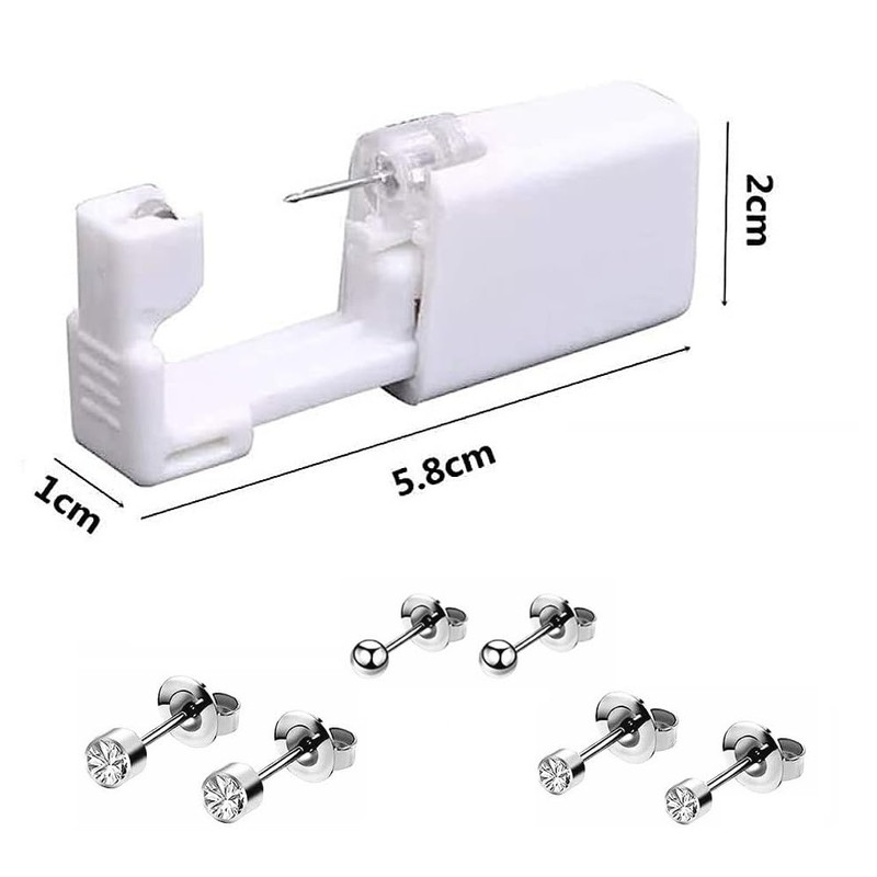 Voarge Ear Piercing Gun Kit - Disposable, Sterile, Painless Self-Piercing