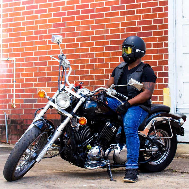 Birdz Eyewear Skylark Motorcycle Goggles Removable Face Mask Black Frames