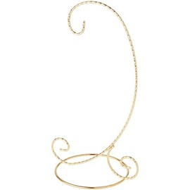 Bard's Twisted Gold-Toned Ornament Stand, Medium, 9.5" H x 5.5" W x 5.5" D, Pack of 12