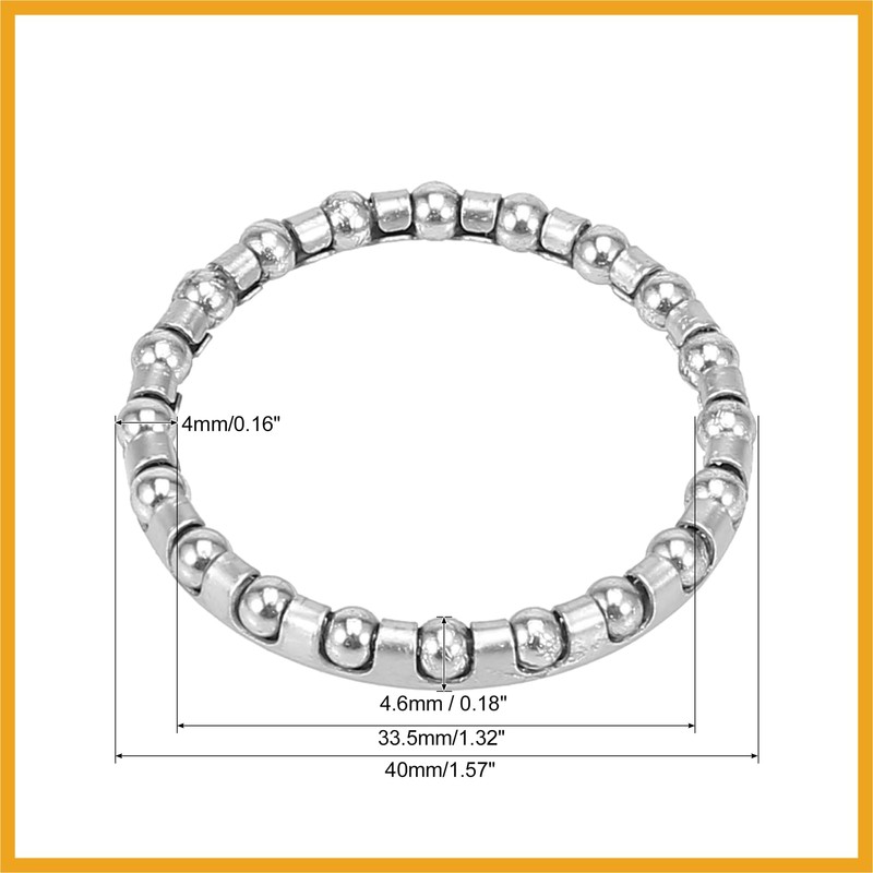 Partuto 10pcs 40mm x 20 Bicycle Ball Bearings Crank Wheel