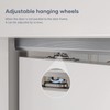 FINOSEN 4FT Commercial Grade Sliding Pocket Door Hardware Track Kit,Top