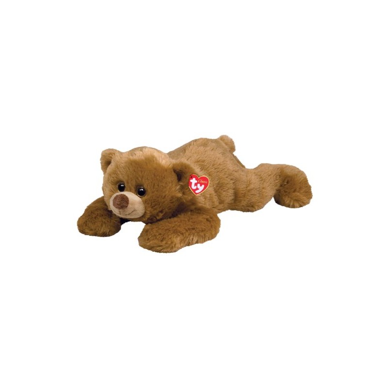 TY Paws 7150064 Bear Lying Down Brown 33 cm