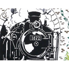 [Toda Outdoor Shop 梨園 Dyed] Note dyed Washcloths Limited Color "Steam Locomotive (Green)"