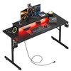 Bestier 52 inch Gaming Desk with Power Outlets and USB