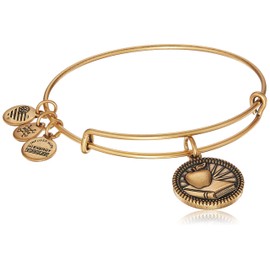 Alex and Ani Women's Teacher Bangle Bracelet, Rafaelian Gold Finish, 2 to 3.5 in