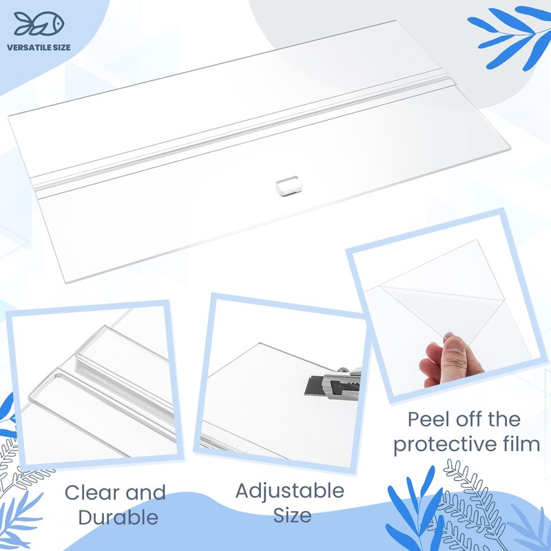 Juexica Aquarium Acrylic Canopy Set 29 x 11.38 x 0.28