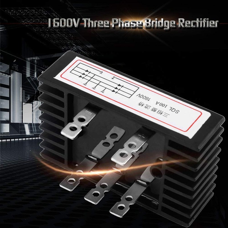Fafeicy SQL100A Three Phase Diode Bridge Rectifier, 1600V Black Three