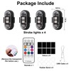 4PCS Wireless LED Strobe Lights with Remote Control, 8 Colors