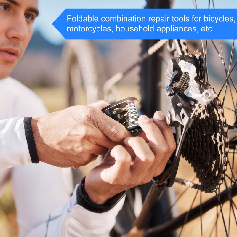 oumuik Bicycle Repair Kit Bicycle Accessories 16-in-1 Bicycle Tool, Multi-Tool