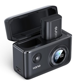 llano 1-Pack LP-E6NH Battery and 18W Fast Dual USB Charger for Canon EOS R5,R5 C R6 Mark II, 5D 6D 7D Mark II III IV, 5DS, 60D, 70D, 80D, 90D, with Smart Battery Level Display, Magnetic Snap Cover