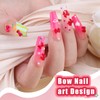 1 Box Red Mini Bow Nail Charms,3D Resin Bows Charms