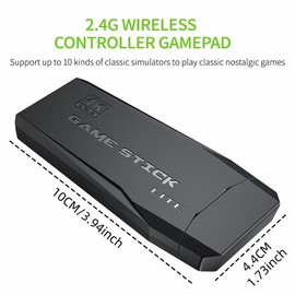 M8 Pro 64G Game Stick with Built in 20000+ Games, 4K HD Output & 2.4G Wireless Controller, Home Game Console for Retro Game Enthusiasts