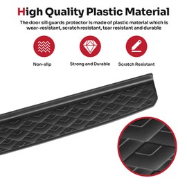 Huidnnas Door Sill Guards Kit Compatible with 2020-2024 Gladiator JT Door Entry Guard Protector for 4 Door Jeep Accessories Door Sill Guards 4PCS