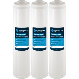 SpiroPure 20x4.5 Empty Refillable Filter Cartridges with Polyester Pads (Case of 3)