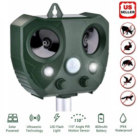 Unbranded Upgraded Solar Ultrasonic Animal Repellent Dog Cat Skunk Deer Raccoon For Garden