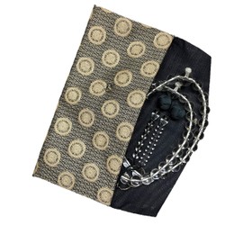 Nishijin Woven Prayer Beads with Prayer Beads Bag, Kyoto Prayer Beads, Kyoto Buddhist Tsuyugu Shuren, Large Itoya Rinho, Japanese Traditional Beads