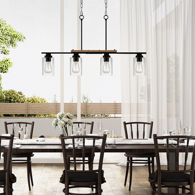 VONLUCE Dining Room Light Fixture Over Table, 4-Light Kitchen Island